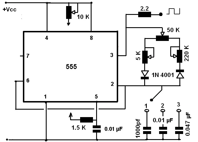 Kare dalga jeneratör şeması