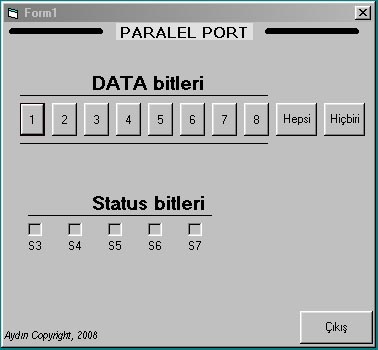 Paralel port programı